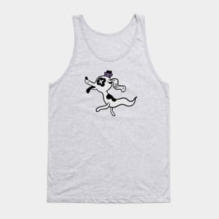 Retro Ghost Dog Cartoon Tank Top